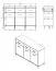Chest of Drawers Sideboard Sabas 12 | Cashmere Finish | 3 Drawers, 3 Doors, 6 Compartments | 90 x 138 x 40 cm | Black Handles & Legs