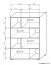 Chest of drawers Kavieng 09, colour: oak / white - Measurements: 130 x 90 x 40 cm (H x W x D)
