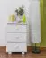 3 Drawer Bedside table 006, solid pine wood, white finish - H60 x W43 x D33 cm 