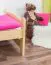 Single bed / guest bed solid pine solid wood natural 84, incl. slatted frame - lying surface 80 x 200 cm