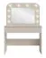 Dressing table with mirror | LED lighting | Beige-cashmere | 100 x 43 x 143 cm | 1 drawer | Push-to-open system | Himara 01