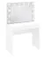 White Ersigen 01 Desk | 76 x 90 x 40 cm | Gold Metal Handles | ABS Edge Protection | Spacious Drawer