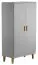Hinged door cabinet / Wardrobe Rilind 08, Colour: Grey / Oak - Measurements: 187 x 100 x 55 cm (h x w x d)