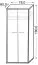 Hinged door cabinet / Wardrobe Palpala 06, Colour: Oak Sonoma / White - 180 x 78 x 60 cm (h x w x d)