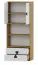 Wardrobe for Youth Room Garian 05 | Oak/White/Grey | 191 x 80 x 40 cm | Modern Storage Solution