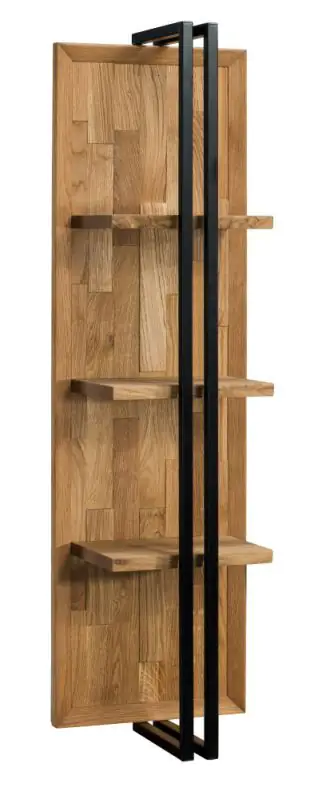Suspended rack / Wall shelf Belem 07, Colour: Natural, oak part solid - 120 x 40 x 33 (H x W x D)