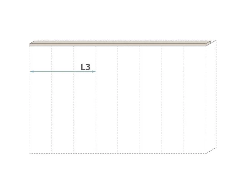 Top LED Frame for Hinged Door Wardrobe Neiafu | Cashmere Finish | 137 cm Width | Modern Accent Lighting