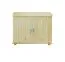 2 Door Storage Cabinet Columba 18, solid pine wood, clearly varnished - H79 x W100 x D50 cm