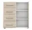 Chest of Drawers | 96 x 90 x 45 cm | Oak & White | Comarca 04 | 1 Door | 4 Drawers | Sleek Two-Tone Design