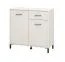 Sabas 06 Chest of Drawers | 2 Doors, 1 Drawer, 4 Compartments | Cashmere & Black | 90 x 93 x 40 cm
