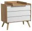 Chest of drawers Jorinde 04, Colour: Oak / White - Measurements: 90 x 100 x 59 cm (h x w x d)