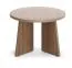 Small coffee table | 58 x 58 x 40 cm | round table | side table | walnut color | ABS edges | Belladere 08