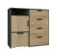 Children's Chest of Drawers Sprimont 08 | Grey / Oak | 85 x 90 x 40 cm | Modern & Functional Storage