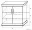 Chest of drawers Wewak 02, colour: Sonoma oak - Measurements: 98 x 100 x 42 cm (H x W x D)
