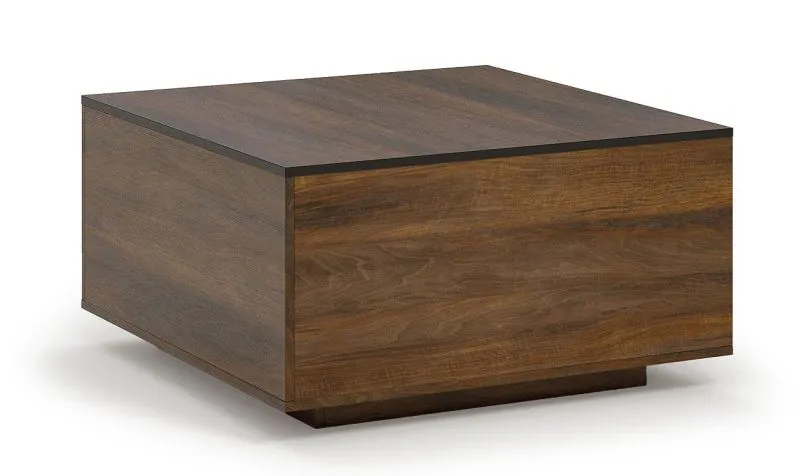 Coffee Table Altels 23 | Walnut Finish | 80 x 80 x 43 cm | Modern Square Design