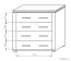Chest of drawers Kainanto 06, Colour: Oak / Grey - Measurements: 92 x 96 x 41 cm (H x W x D)