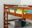 Adult bunk beds ' Easy premium line ' K16/n, head and foot part straight, solid beech wood cherry tree color - lying surface: 140 x 200 cm, divisible