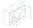 Chest of drawers Sirte 07, Colour: Oak / White / Black matt - Measurements: 90 x 120 x 40 cm (H x W x D)
