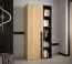 Neutral wardrobe Tödi 02, Colour: Oak - Measurements: 184 x 50 x 42 cm (H x W x D), with two compartments and a clothes rail