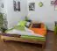 Futon bed / Solid wood bed Wooden Nature 04, heartbeech wood, oiled - size 200 x 200 cm