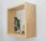Wall shelf solid, natural pine wood Junco 283A - Dimensions 30 x 30 x 12 cm