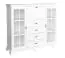 Display cabinet Sentis 11, Colour: Pine White - 136 x 158 x 46 cm (H x W x D)