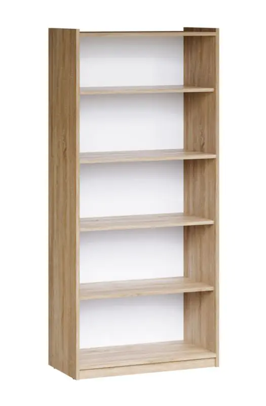 Cuarto 07 bookcase, color: Sonoma oak - 173 x 80 x 34 cm (H x W x D)