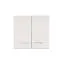 Wall Cabinet Kunja 02 | White High Gloss | Silver Handles | 2 Doors | 57 x 60 x 30 cm | Kitchen Storage