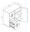 Youth Chest of Drawers Garian 07 | Oak/Grey | 86 x 80 x 40 cm | Modern Storage Solution