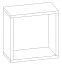 Suspended rack / Wall shelf Fafe 17, Colour: White - Measurements: 42 x 42 x 22 cm (H x W x D)