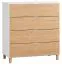 Arbolita 33 Chest of Drawers | White / Oak | 100 x 90 x 47 cm | Modern Design, LED Lighting, Soft Close