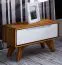 Timaru 15 Bedside Cabinet | Oiled Wild Oak & White | Semi-Solid | 33 x 47 x 30 cm