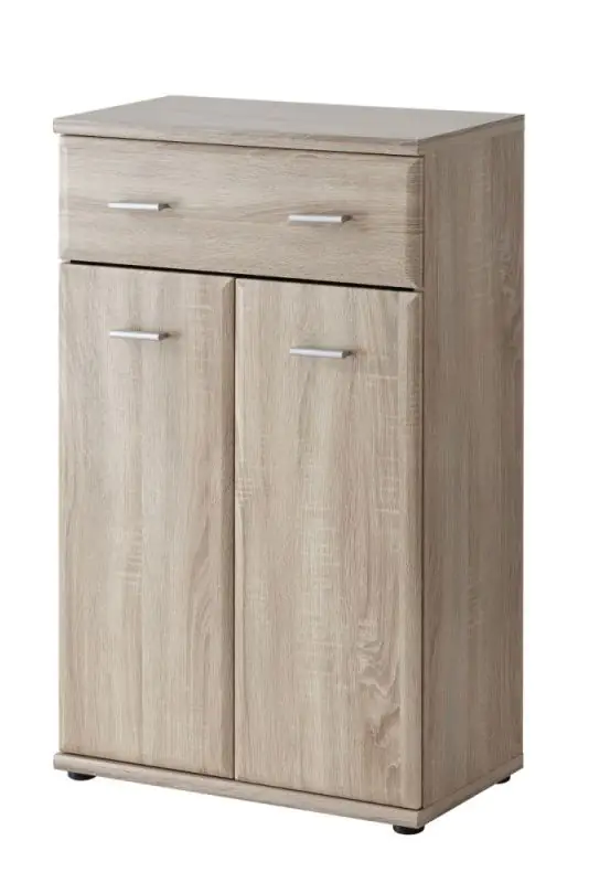 Bratteli 15 chest of drawers, color: Sonoma oak - Dimensions: 96 x 60 x 32 cm (H x W x D), with three compartments