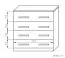 Chest of drawers Kebumen 16, Colour: Alder - Measurements: 80 x 80 x 40 cm (H x W x D)
