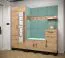 Shoe Cabinet with Wardrobe Morteratsch 04 | Oak/Black | 52 x 84 x 46 cm | 6 Compartments, 4 Hooks