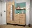 Modern Chest of Drawers Morteratsch 03 | Oak & Black | 95 x 42 x 46 cm | 2 Compartments, 1 Drawer