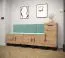 Modern Chest of Drawers Morteratsch 03 | Oak & Black | 95 x 42 x 46 cm | 2 Compartments, 1 Drawer