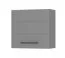 Wall Unit with Two Compartments Pluna 03 | Graphite Grey | ABS Edges | 1 Door | 57 x 60 x 30 cm | Black Handles | Kitchen Storage