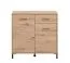 Modern Chest of Drawers with Two Doors | Artisan Oak Finish | 1 Drawer | 4 Compartments | 90 x 93 x 40 cm | ABS Edge Protection