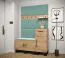 Modern Chest of Drawers Morteratsch 03 | Oak & Black | 95 x 42 x 46 cm | 2 Compartments, 1 Drawer