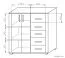 Chest of drawers Aitape 40, colour: dark Sonoma oak / light Sonoma oak - Measurements: 105 x 100 x 40 cm (H x W x D)