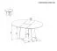 Extendable dining table | round dining table | 120-160 x 120 x 76 cm | extendable to 160 cm | dining room table | walnut color | ABS edges | Belladere 09