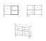 Chest of drawers | small | color: Lindberg oak | 1 glass door with aluminum frame | 4 compartments | incl. LED lighting | push-to-open function | 107 x 40 x 86 cm | legs: metal