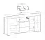 Vytgarth 05 Chest of Drawers | Cashmere | 84 x 168 x 39 cm | 3 Drawers | 2 Doors | 4 Compartments | Push-to-Open Sideboard