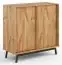Chest of drawers / Wine rack Salleron 18, solid oiled Wild Oak, Colour: Natural - Measurements: 101 x 101 x 45 cm (H x W x D)