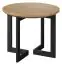 Coffee table Slatina 31, Colour: Oak / Black - Measurements: 60 x 60 x 50 cm (W x D x H)
