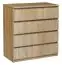 Chest of drawers Olavarria 02, Colour: Sonoma Oak - 85 x 80 x 41 cm (h x w x d)