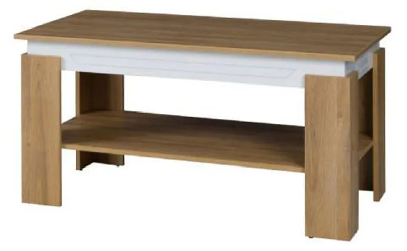 Coffee Table Bambey 16 | Oak / White | Modern Design | 115 x 65 x 58 cm