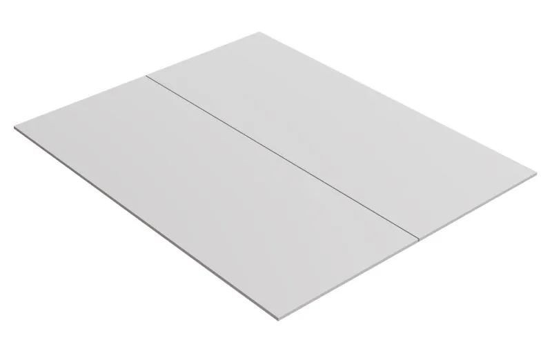 Floor Panel for Double Bed | 2-Piece Set | White Finish | 82.20 x 196 cm | Durable Fiberboard