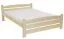 Double bed / guest bed solid pine natural 83, incl. slatted frame - dimensions 160 x 200 cm